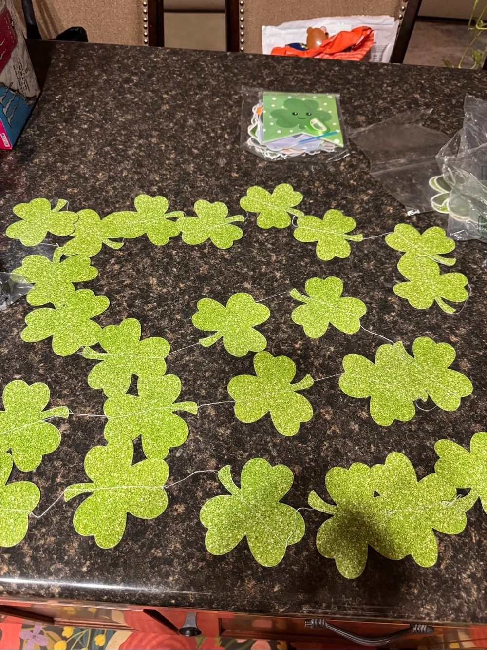 30 Piece St. Patrick's Day Hanging Decoration Set, 'Lucky' Banner